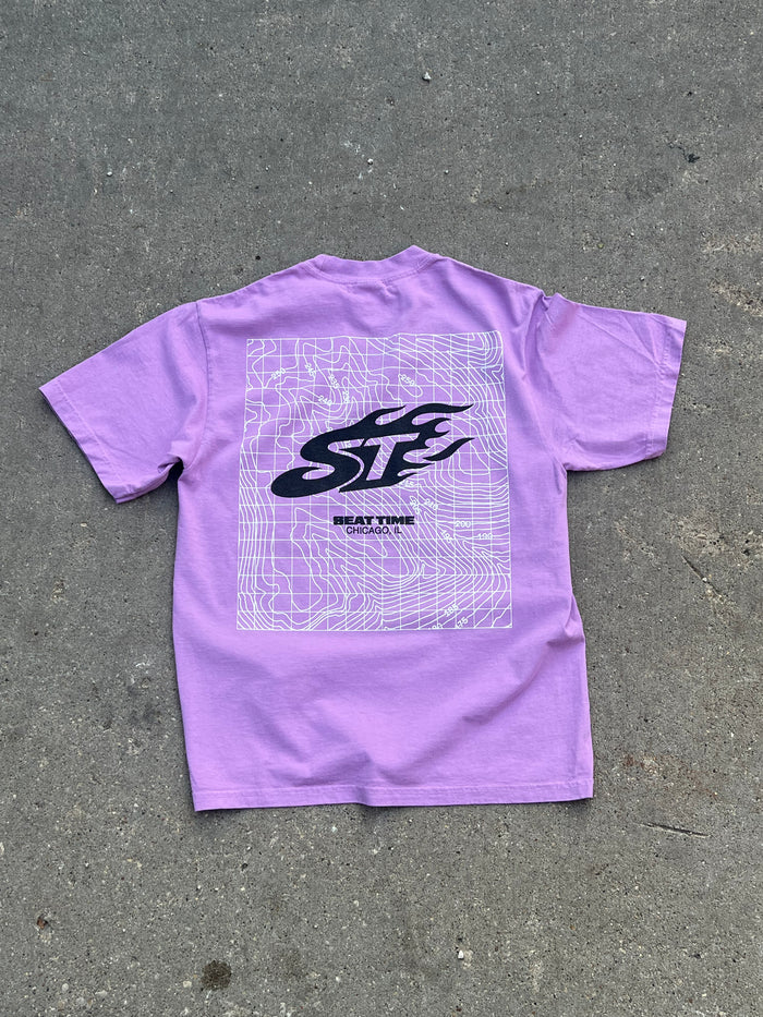 Lavender Heat Map Oversized Tee