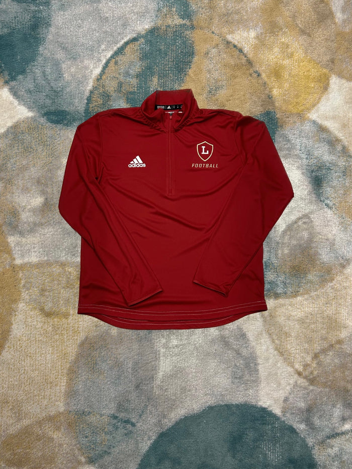 Adidas Football Red Half-Zip
