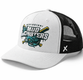 Adjustable Mesh Back Hat- Primary Logo - Black/White