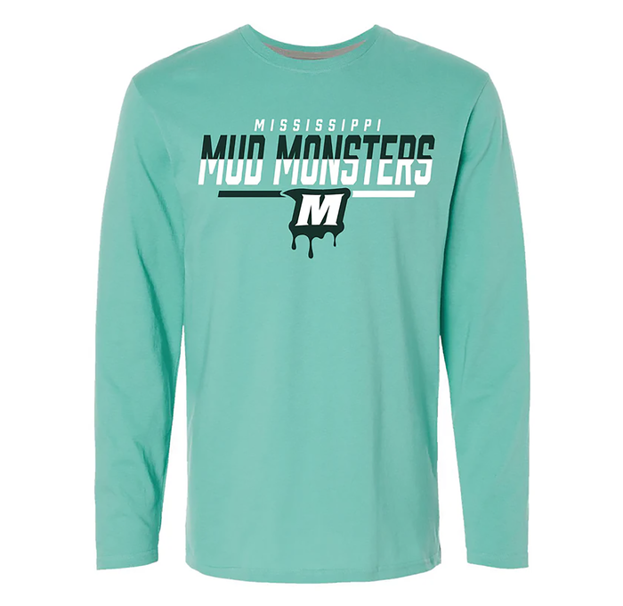 Adult Long Sleeve Tee - Teal - M Logo