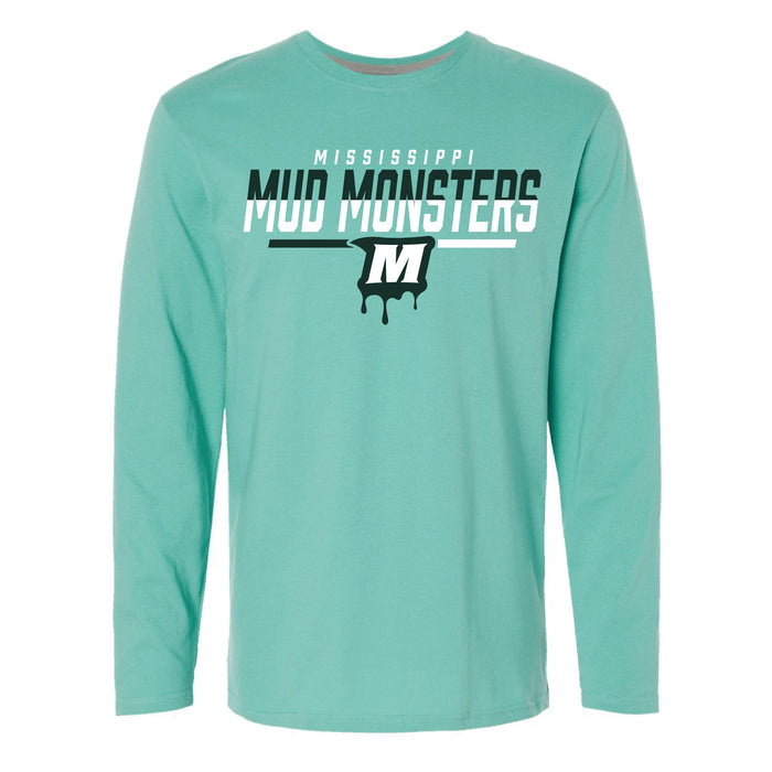 Adult Long Sleeve Tee - Teal - M Logo