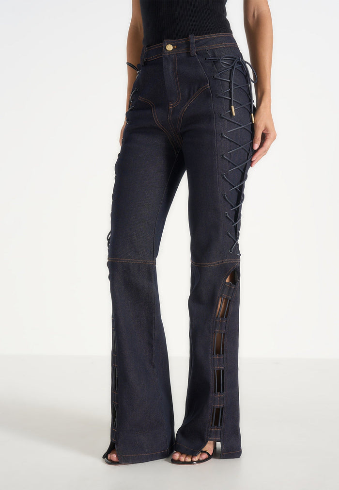ambre-denim-lace-up-flared-jeans-indigo