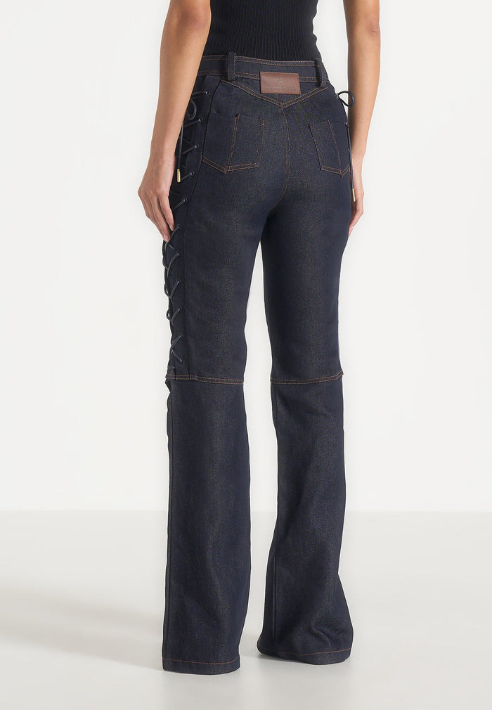 ambre-denim-lace-up-flared-jeans-indigo