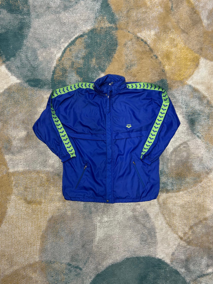 Arena Blue and Neon Green Windbreaker