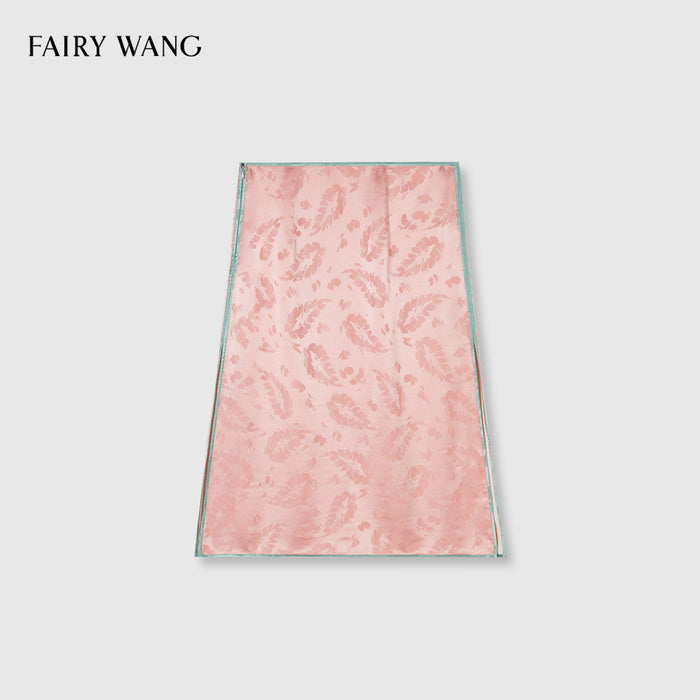 ASAYA3354 Italian imported base fabric 100% mulberry silk feather jacquard new Chinese Top