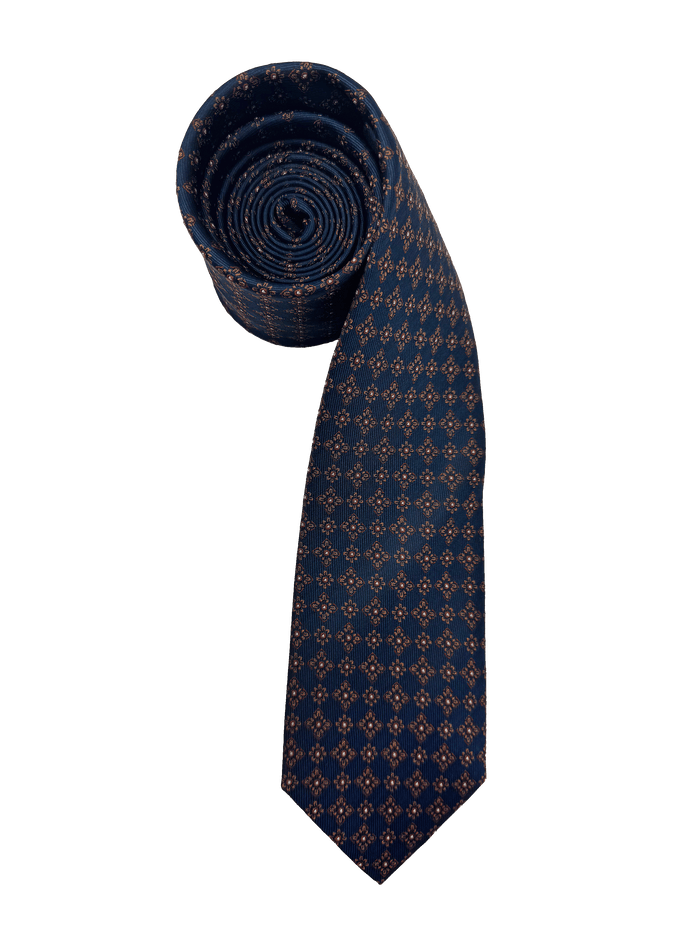 Astor Bronze Quatrefoil Silk Tie
