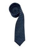 Astor Navy Quatrefoil Silk Tie