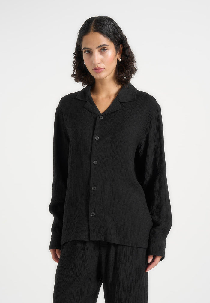 bailey-unisex-textured-long-sleeve-shirt-black