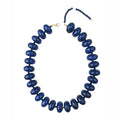 navy blue beaded chunky necklace
