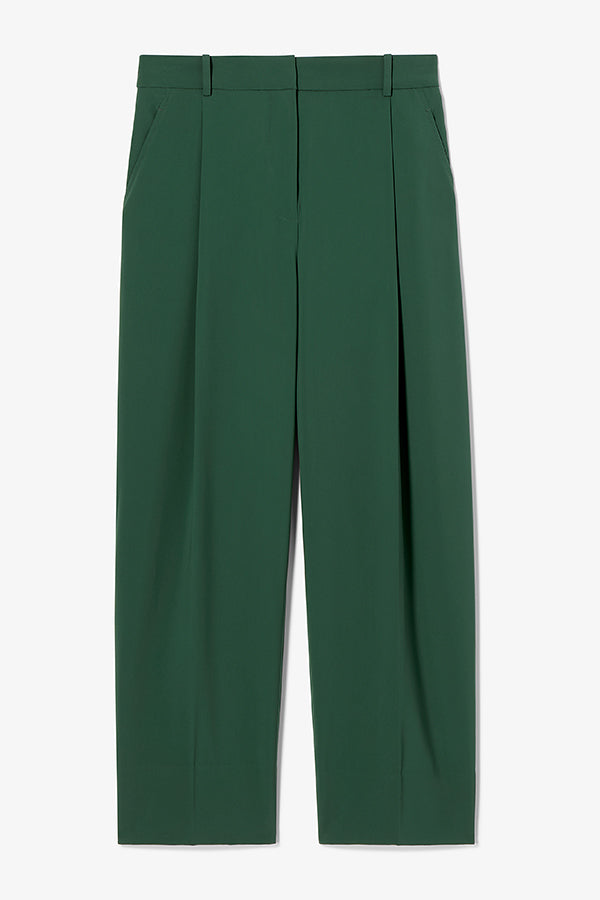 Green pleated pants on a white background | Exclude | Still