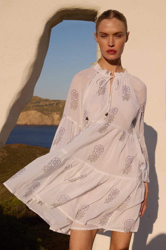 Balloon Sleeve Short- Leela Sky