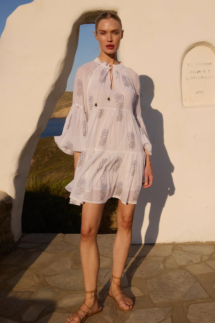 Balloon Sleeve Short- Leela Sky