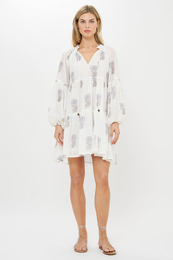 Balloon Sleeve Short- Leela Sky