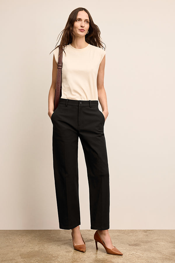 Woman wearing black jeans | Exclude