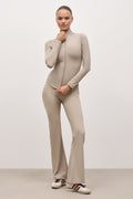 Base Sculpting Flared Leggings - Taupe