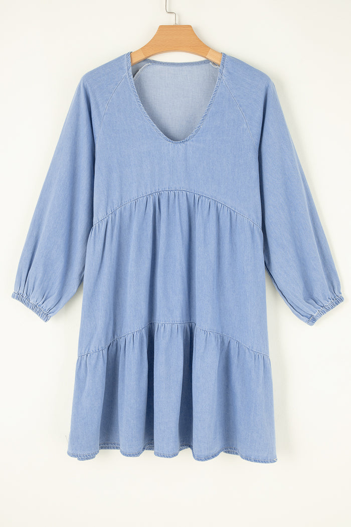 Beau Blue - Mini-robe en V-A WOMAN WE LOVE