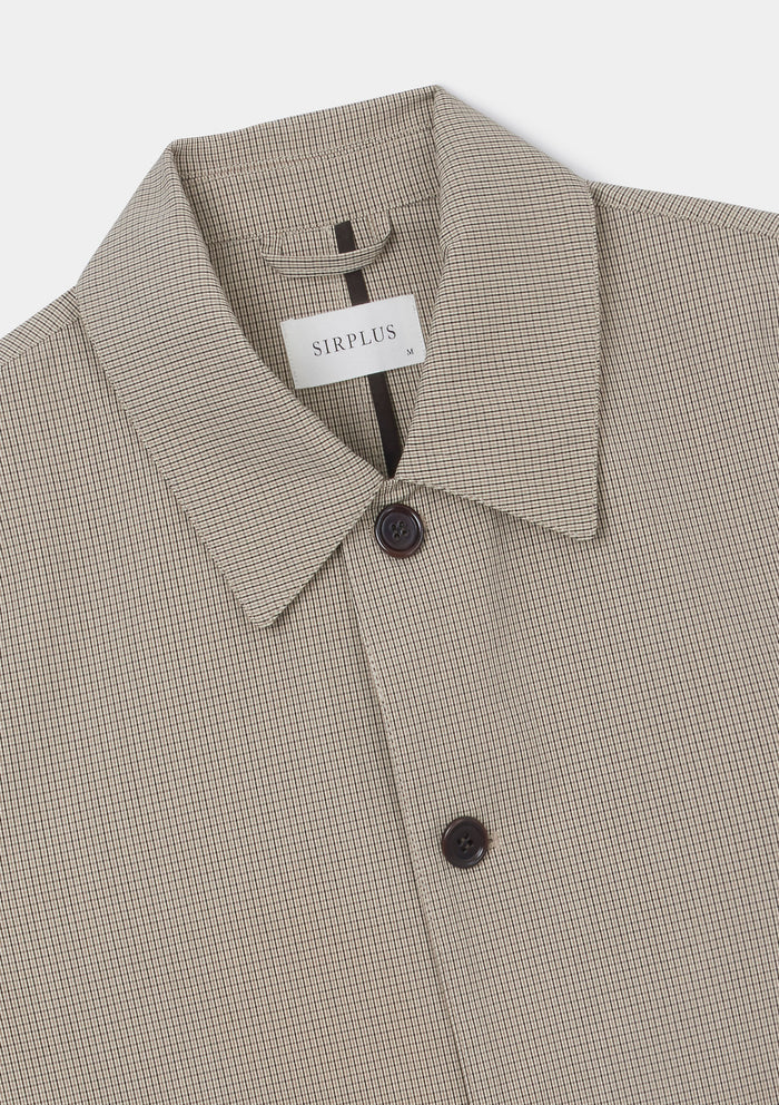 Beige Check Chore Jacket, Chore Jacket - SIRPLUS