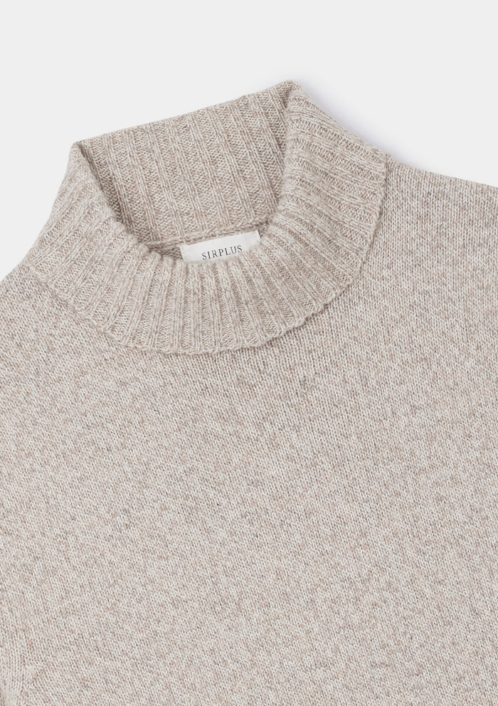 Beige Marl Rollneck Jumper, Roll Neck Jumper - SIRPLUS