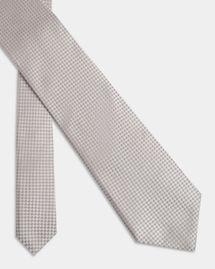 Beige Printed Tie - Brook