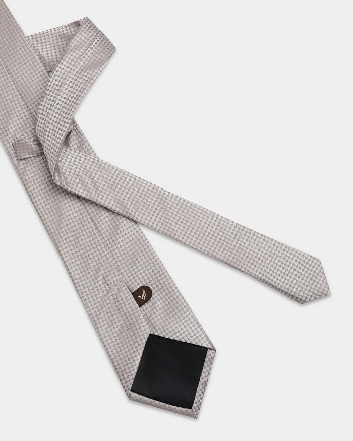 Beige Printed Tie - Brook