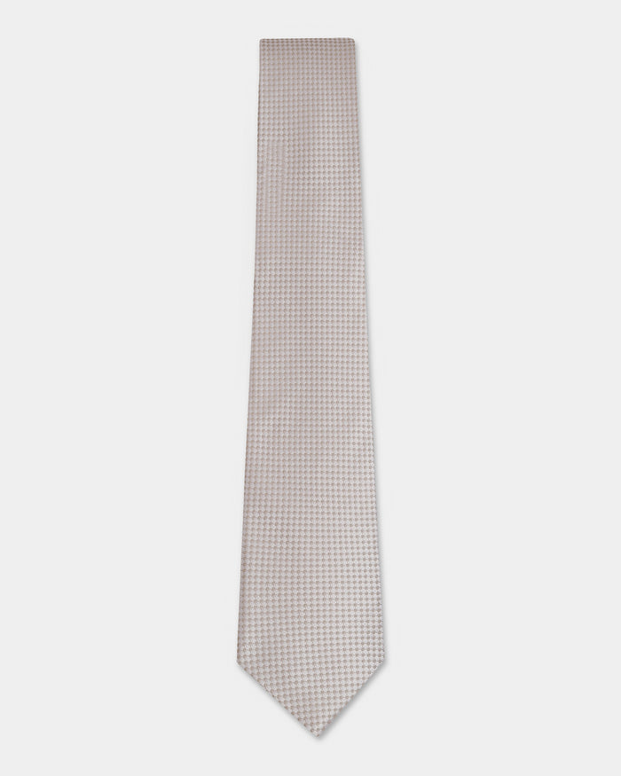Beige Printed Tie - Brook