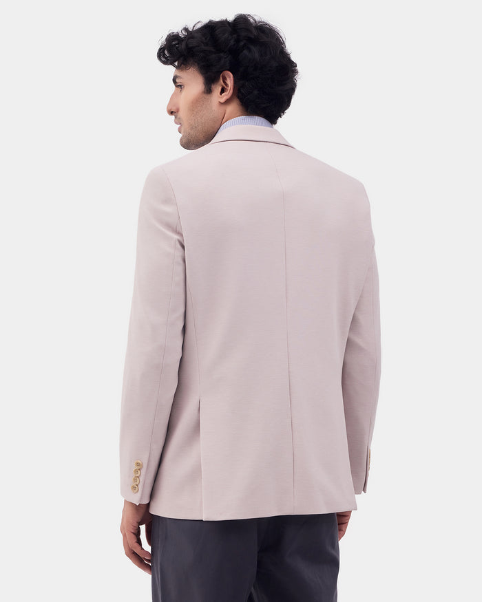Beige Textured Blazer - Caleb