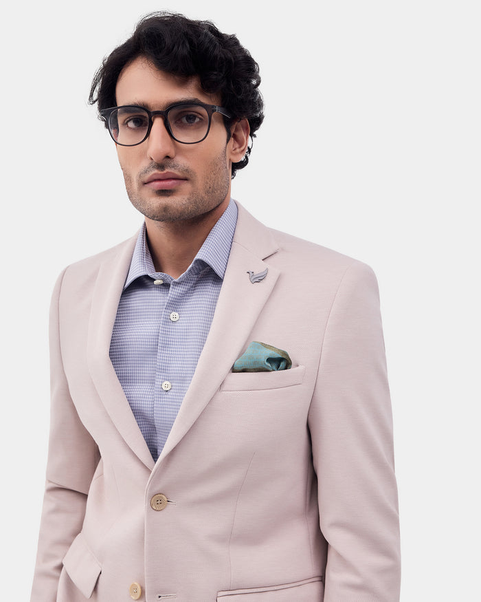Beige Textured Blazer - Caleb