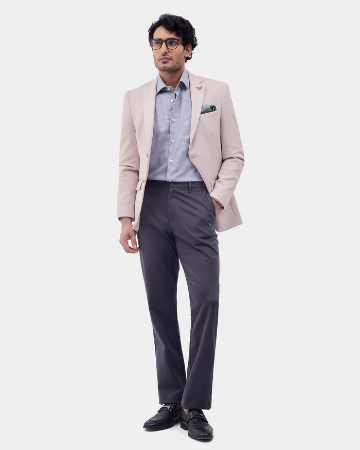Beige Textured Blazer - Caleb