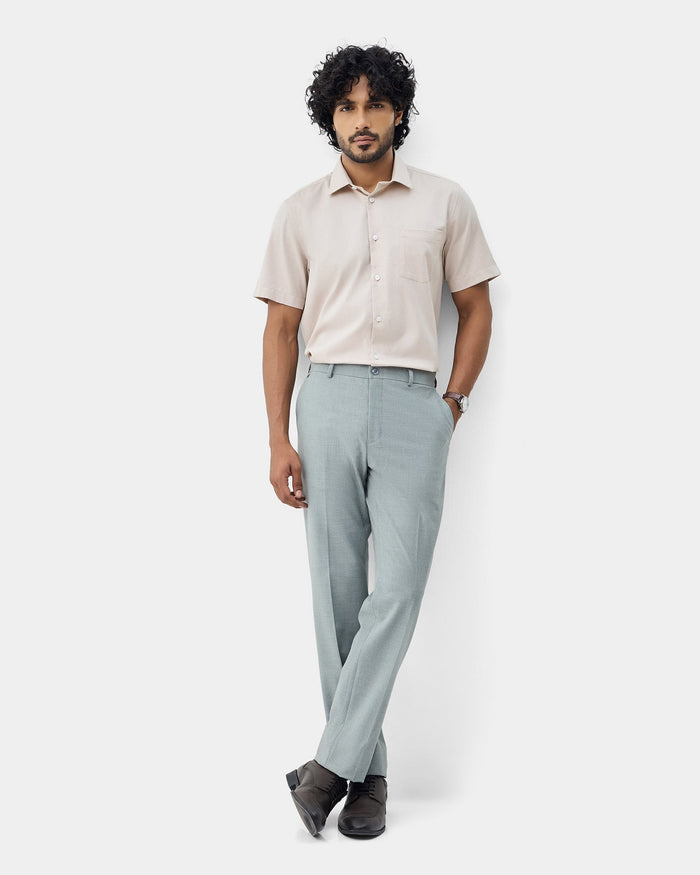 Beige Textured Shirt - Maky