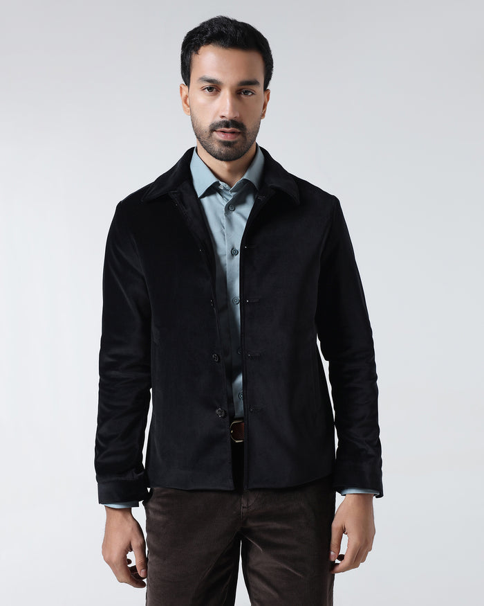 OTHERS SLIM FIT VELVET ZIPPER JACKET
