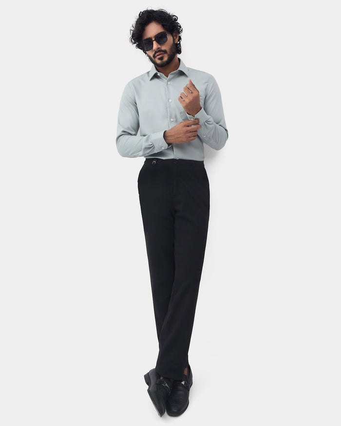 Black Solid Formal Trouser - Barry