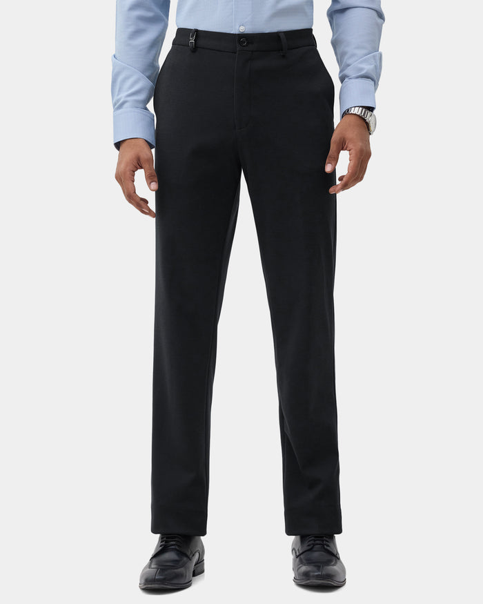 CLEAN FRONT SLIM COMFORT SOLID TROUSER