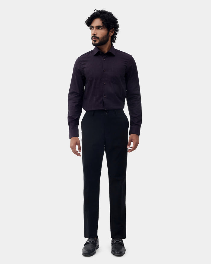 Black Solid Formal Trouser - Travis