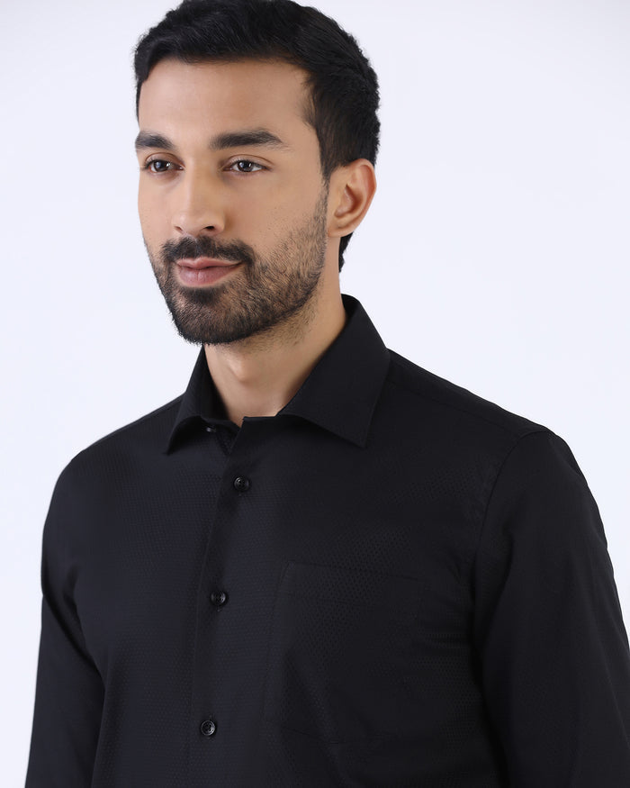 Black Staples Dobby Formal Shirts - Bernard