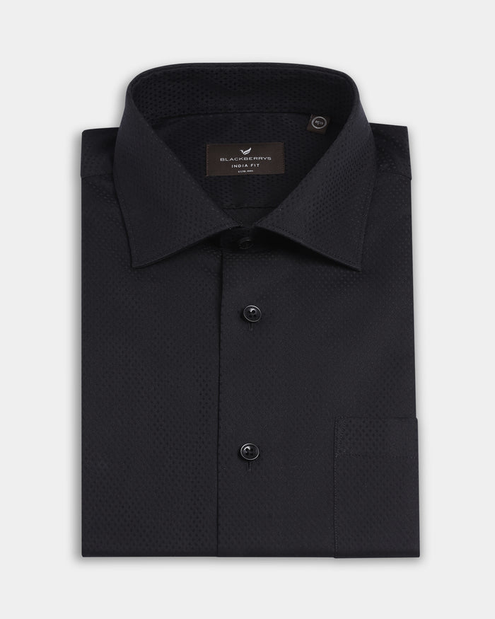 Black Staples Dobby Formal Shirts - Bernard
