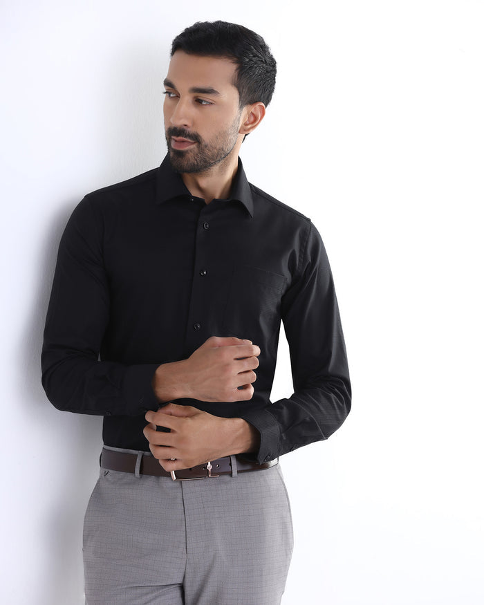 Black Staples Dobby Formal Shirts - Bernard
