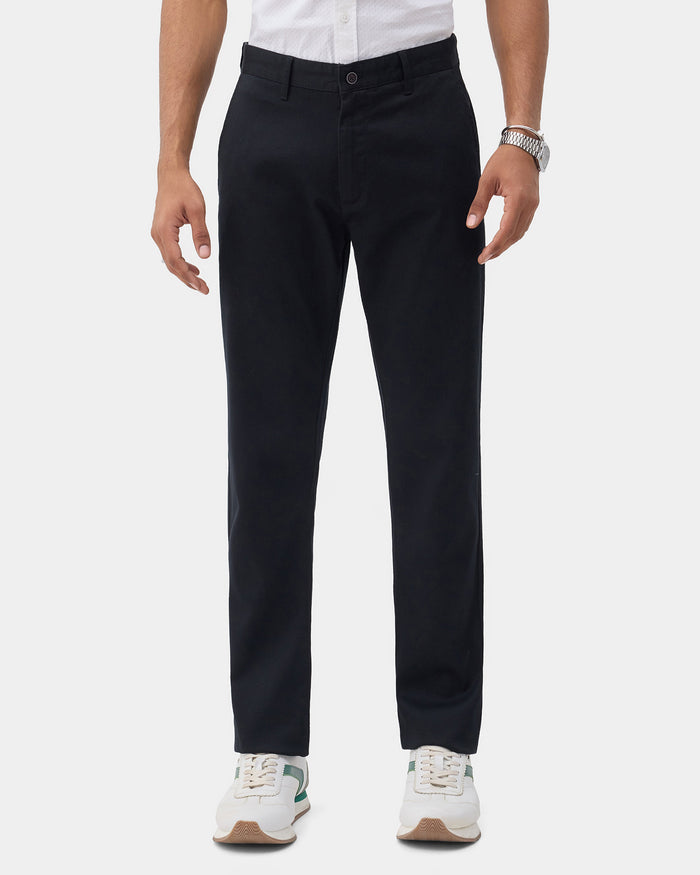 Black Textured Khakis - Kimon