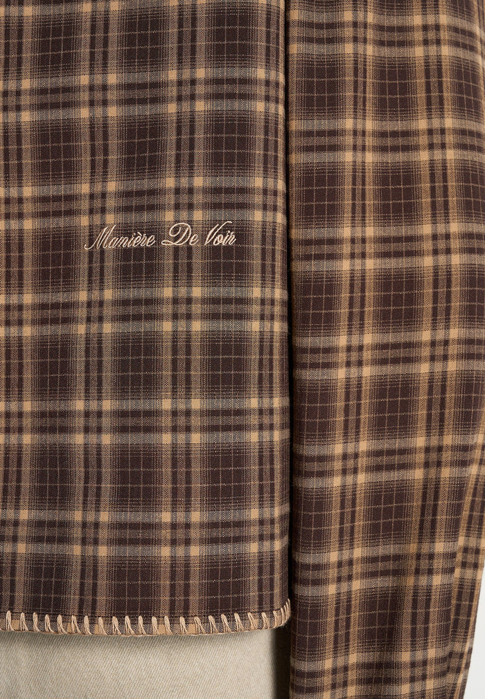blake-unisex-whipstitch-check-shirt-brown