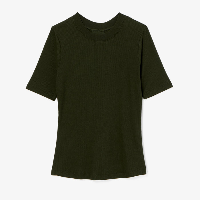 Black t-shirt on a white background