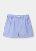 Blue Chambray Cotton Boxer Shorts by SIRPLUS
