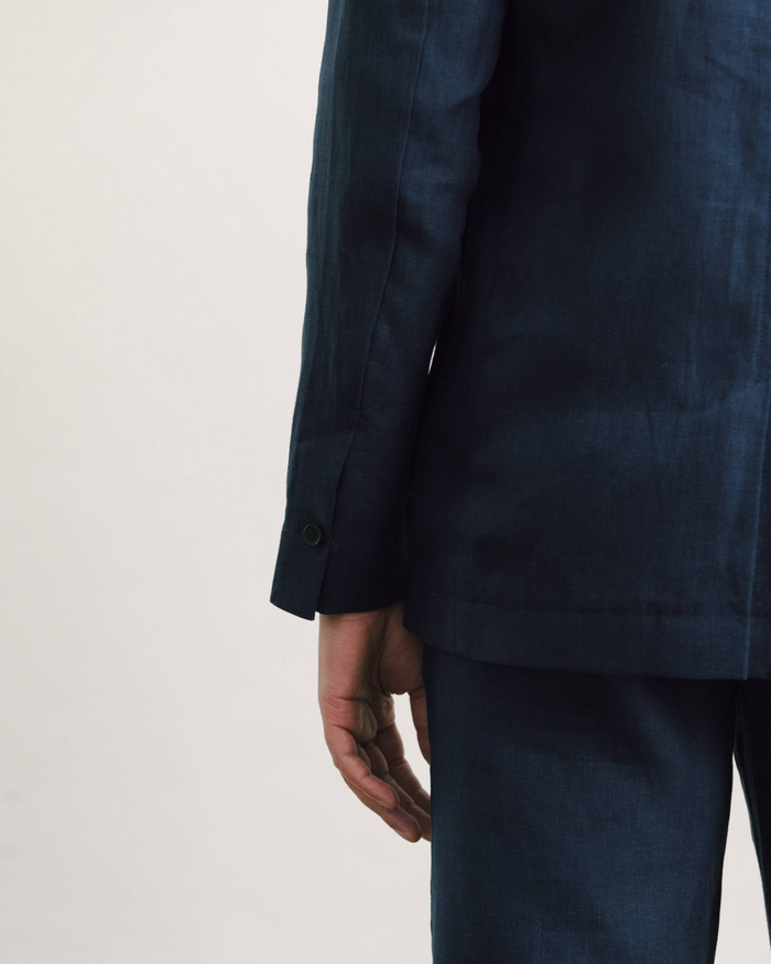 Blue Nights Linen Casual Trousers