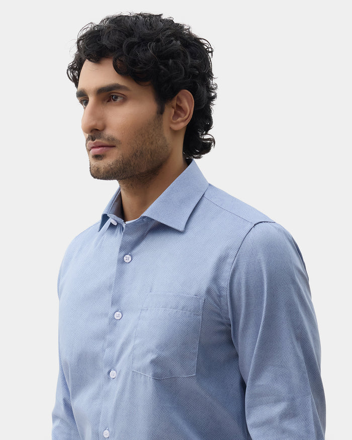 Blue Printed Shirt - Microbus
