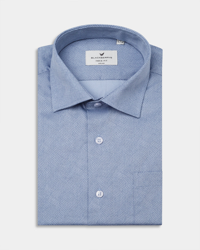 Blue Printed Shirt - Microbus