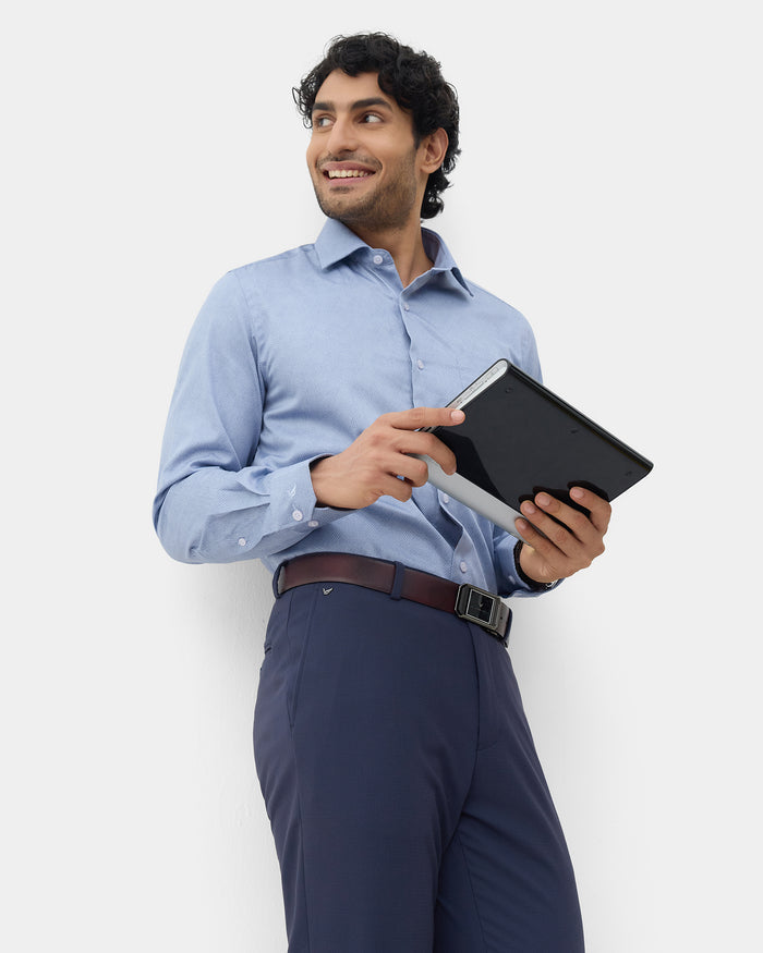 Blue Printed Shirt - Microbus