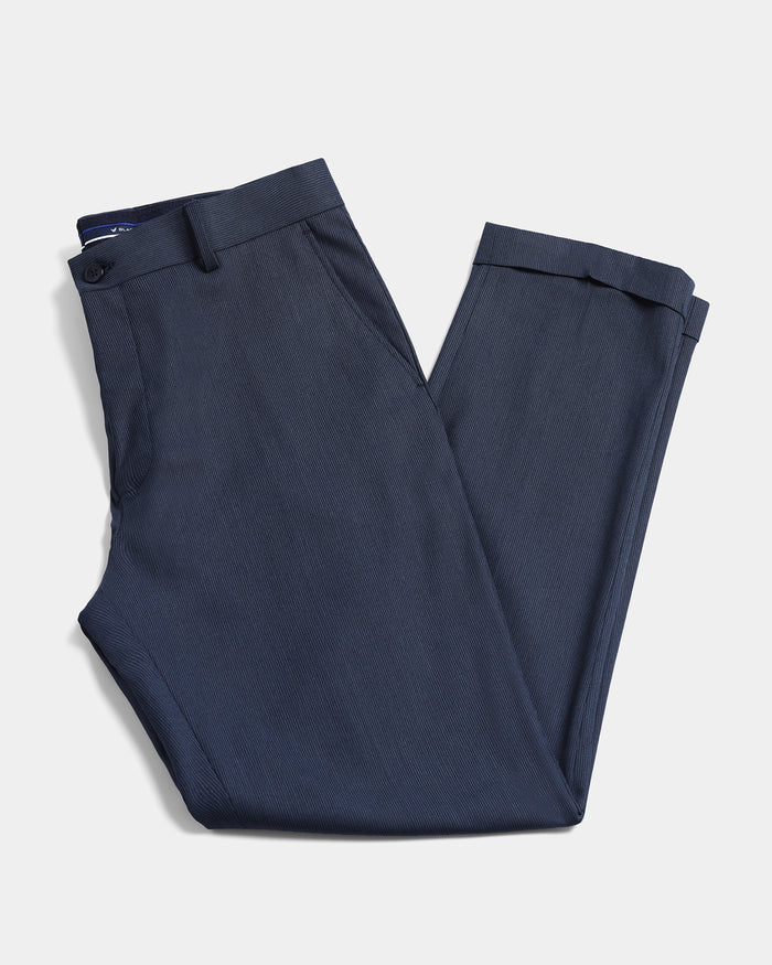 Blue Textured Formal Trouser - Benzous