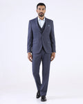 3 PIECE SLIM FIT DOBBY SUITS