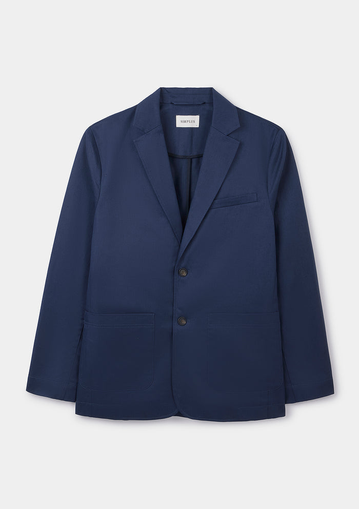 Blueberry Cotton Linen Suit, Suits - SIRPLUS