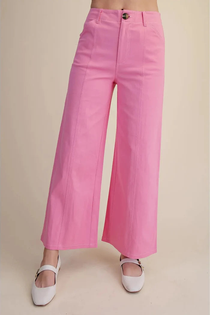 women's pink twill pants