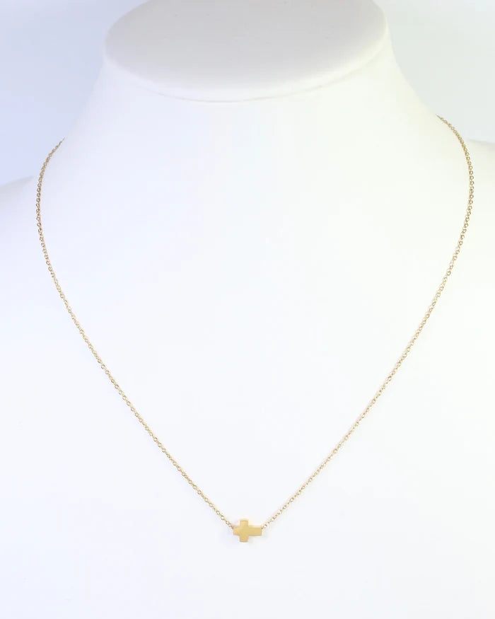 Bronx Dainty Gold Cross Necklace