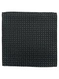 Broome Black Droplet Silk Pocket Square